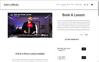 Piano & Guitar Lessons - JohnLoffredoMusic website