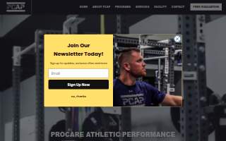 ProCare Athletic Performance of Islip website
