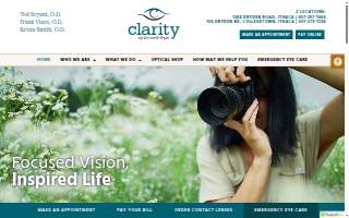 Clarity Eye Care with Dr. Bryant website