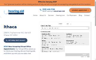 Hearing Aid Consultants of CNY - Ithaca website