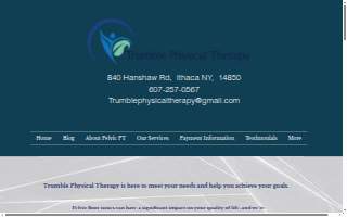 Trumble Physical Therapy website