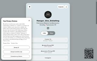 Hangar One Detailing website
