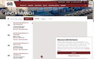 SRS Building Products of Jamestown website