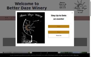 Better Daze Winery website