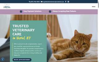 Vestal Veterinary Hospital website