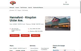 Hannaford Pharmacy website