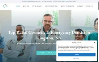 Kingston Smiles NY - Family Dental Care Center website