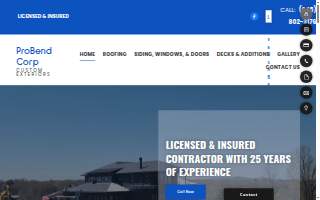 ProBend Corp Custom Exteriors website