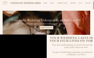 Cinematic Wedding Pros website
