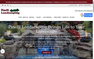 Pinelli Landscaping website
