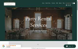 Prestige Party Services website