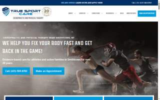 True Sport Care Chiropractic and Physical Therapy website