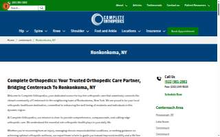 Complete Orthopedics of Lake Ronkonkoma website