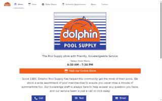 Dolphin Pool Supply of Lake Ronkonkoma website