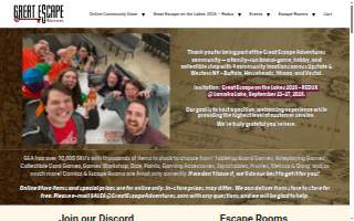 Great Escape Adventures - Walden Galleria website