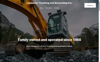 Lancaster Trucking & Excavating website