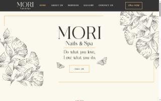 Mori Nail & Spa website