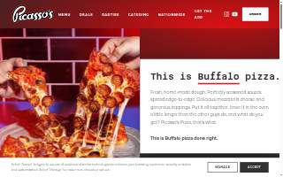 Picasso's Pizza website