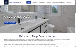 Alinga Construction website