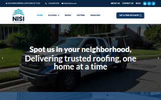 Nisi Home Improvement Inc. Roofing & Siding website