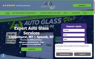 A & A Auto Glass Plus website