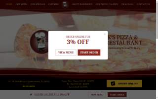 Dominick's Pizza & Pasta website