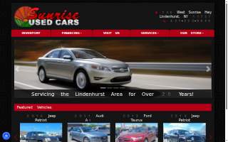Sunrise Used Cars Inc website