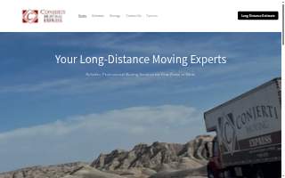 Conjerti Moving Express and Storage website
