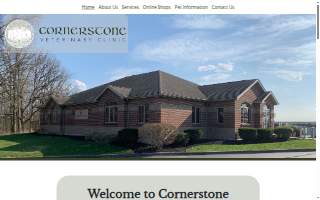 Cornerstone Veterinary Clinic website