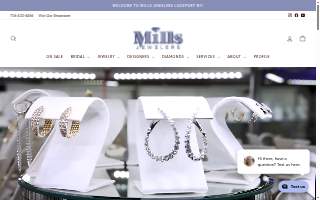 Mills Jewelers website