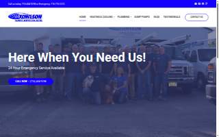 Towlson Plumbing Heating & Cooling Inc. website