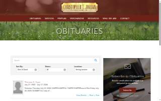 Christopher T. Jordan Funeral Home website