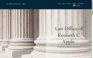Law Offices of Kenneth L. Apple website