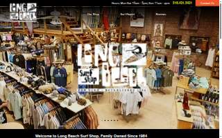 Long Beach Surf Shop website