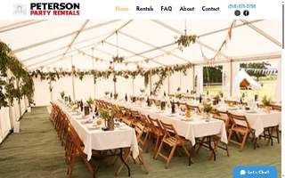 Peterson Party Rentals of Long Beach website