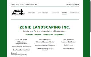 Zenie Landscaping Inc. website