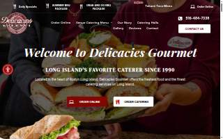 Delicacies Gourmet Delicatessen Catering website