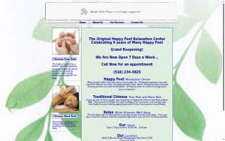 Happy Feet Relax Center website