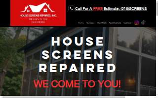 House Screens Repaired Inc website