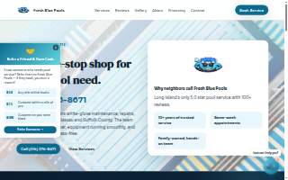 Fresh Blue Pools of Massapequa Park website