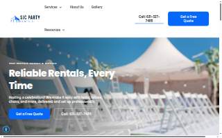 SJC Party Rentals of Syosset website