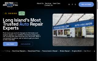 Best Price Auto Repair & Tires website