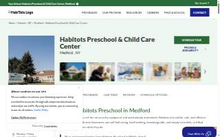 Habitots Preschool & Child Care Center website