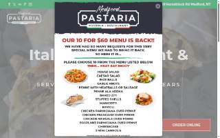 Medford Pastaria website