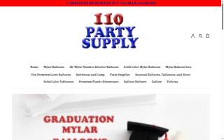 110 Party Supply website