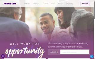 PrideStaff website