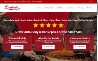 Brookside Auto Center website