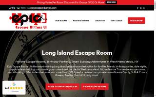 Epic Escape Rooms LI of Merrick website