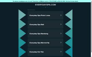 Everyday Spa website