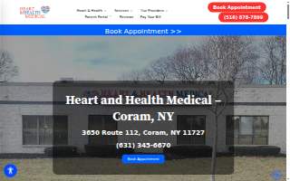 Heart and Health Medical of Coram website